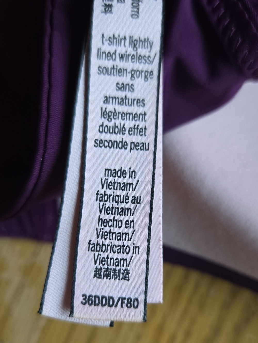 VICTORIA'S SECRET T-SHIRT LIGHTLY LINED WIRELESS BRA SIZE 36DDD - Picture 7 of 8